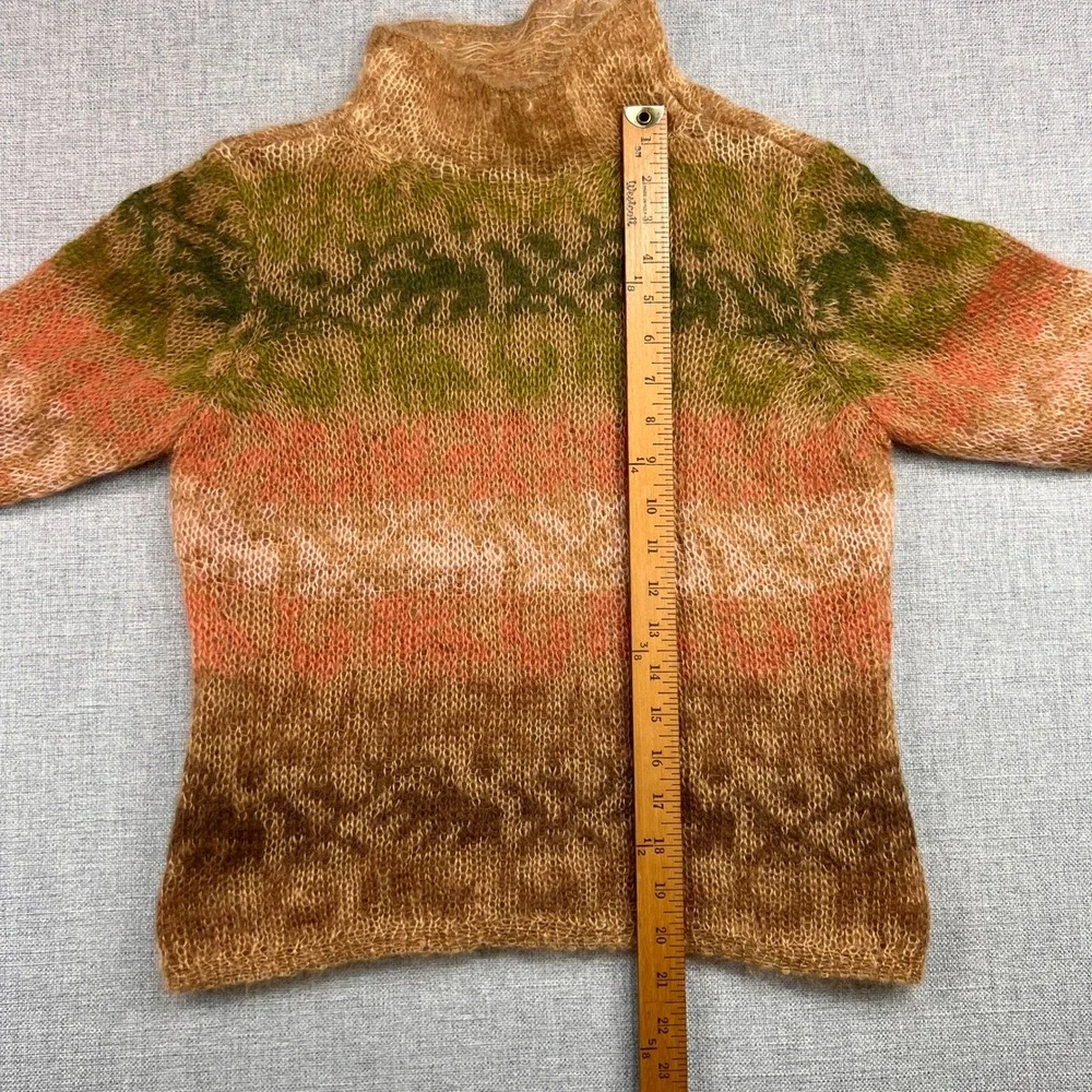 VTG 90s Talbots Mohair Blend Knit Sweater Women Small Soft‎ Fuzzy Boho Chic